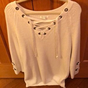 White sweater, worn once